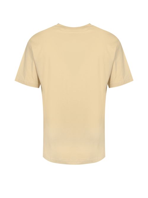 T-shirt in cotone con stampa EAT NYC Beige GIORGIO ARMANI | EM003622 AF14836M1183